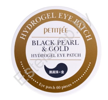 Патчи для век Petitfee гидрогелевые с экстрактом чёрного жемчуга и био-частицами золота Black Pearl & Gold Hydrogel Eye Patch 60 шт