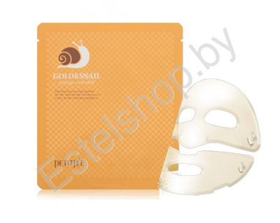 Маска для лица гидрогелевая PETITFEE Gold&Snail Transparent Gel Mask Pack золото и улитка 1 шт