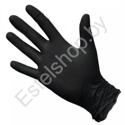 Перчатки нитриловые (Размер S, M, L ) черные 50 шт
