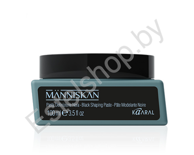 Черная моделирующая паста для волос (с черным углем) MANNISKAN 100 мл