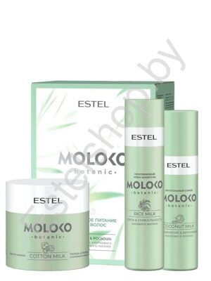 Набор для волос MOLOKO botanic ESTEL (Шампунь 250 мл, Маска 300 мл, Спрей 200 мл)