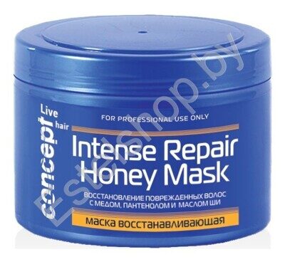 Маска восстанавливающая с медом для сухих и поврежденных волос LIVE HAIR CONCEPT MINSK intense repair honey masque 500 мл
