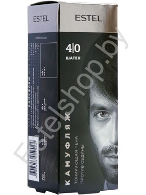 Набор для окрашивания волос краска-пена камуфляж против седины 4/0 Шатен Estel Alpha Homme 1 шт 10 мл