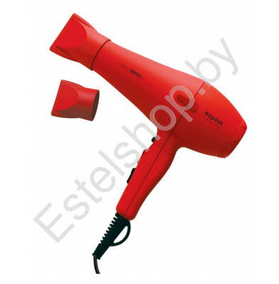 Профессиональный фен для укладки волос "Turbo 3800ST" Kapous, красный KAPOUS MINSK