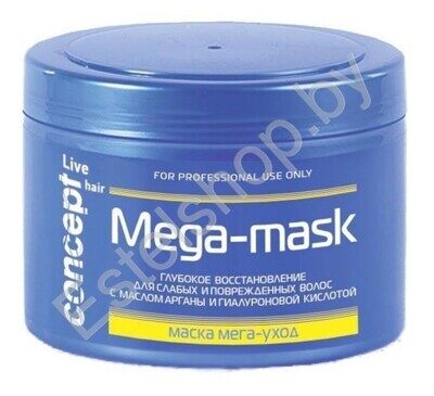 Маска Мега-уход для слабых и поврежденных волос LIVE HAIR CONCEPT MINSK mega-mask 500 мл
