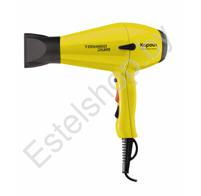 Профессиональный фен для укладки волос "Tornado 2500" Kapous желтый KAPOUS MINSK
